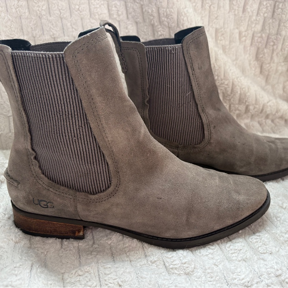 UGG Women's Taupe Suede Ankle Boots